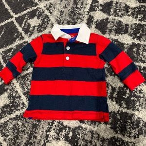 Red + Navy Baby Polo